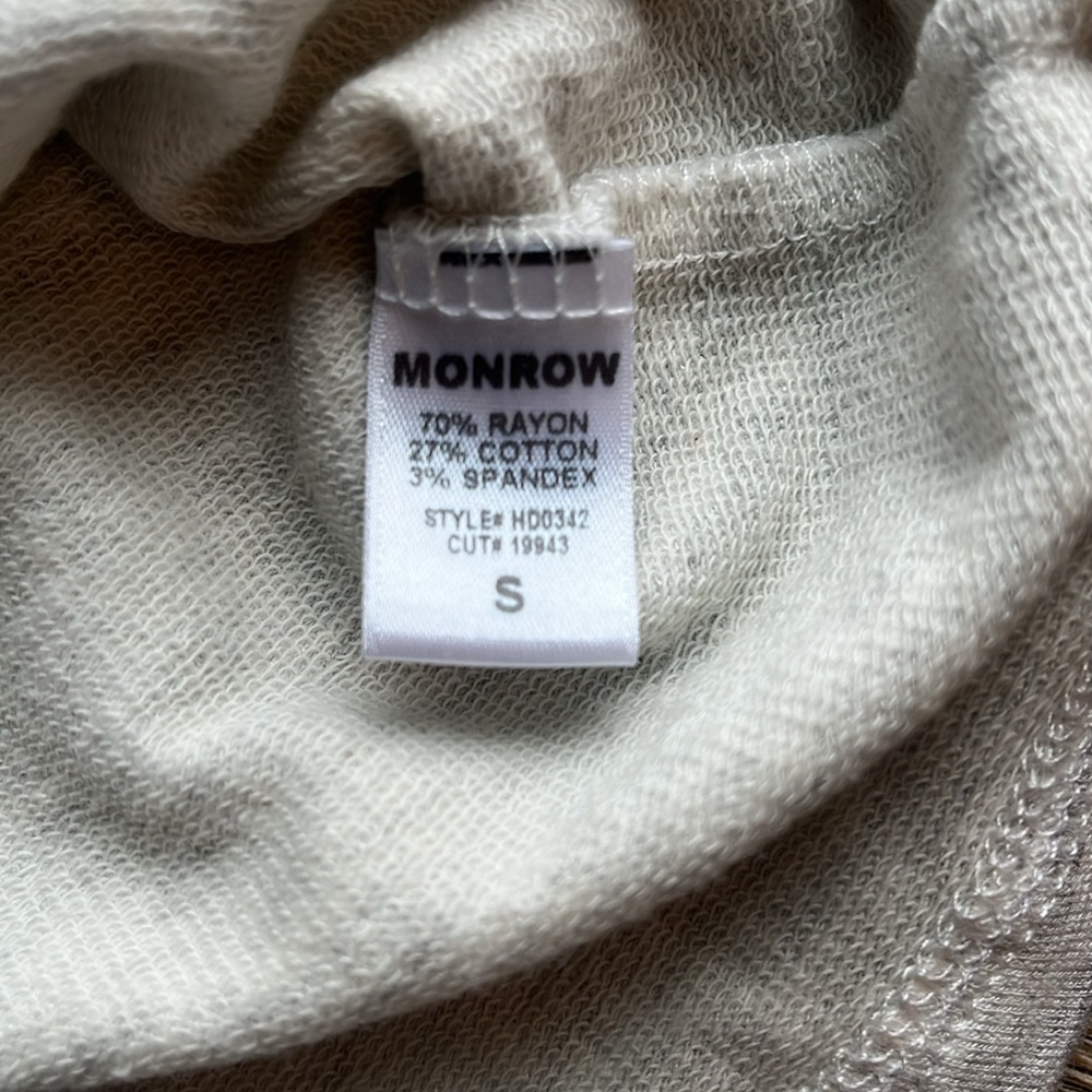 NWOT Monrow Supersoft Double Layer Hoody Dress in Ash Gray (Small) - Picture 13 of 16